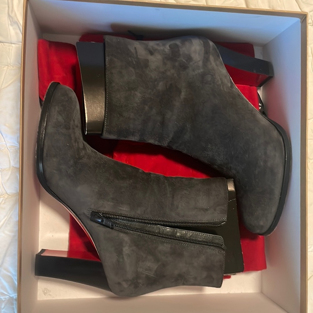 Christian Louboutin Gray Boots Size 8.5